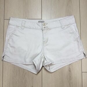 BeBop Women's Beige Stretch Casual Shorts Size 7 Cotton Spandex‎ Pockets Summer